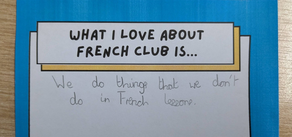 What I love about French club — student testimonial